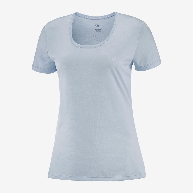 T Shirts Salomon Agile Femme Bleu | 04975-CQTO