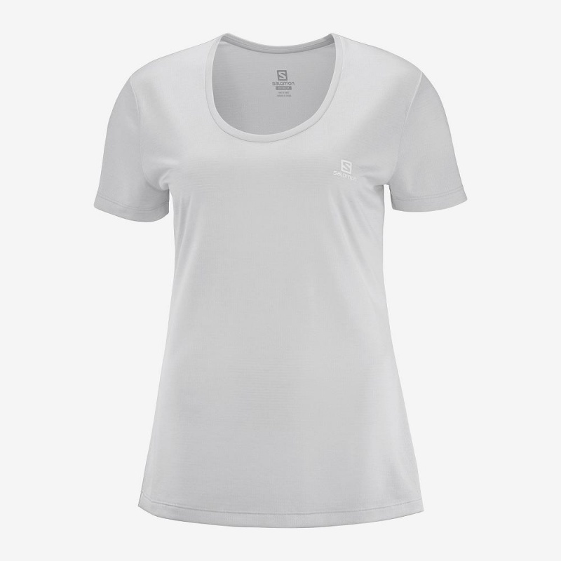 T Shirts Salomon Agile Femme Gray | 97284-ZKPM