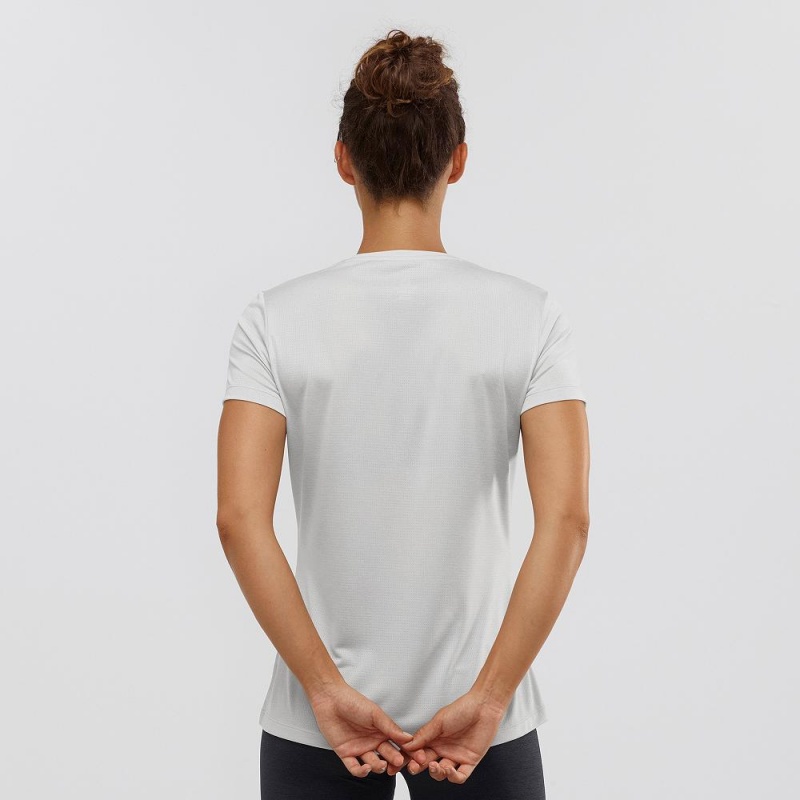 T Shirts Salomon Agile Femme Gray | 97284-ZKPM