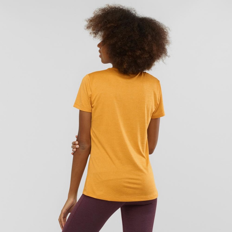 T Shirts Salomon Agile Femme Jaune | 03586-AZJH