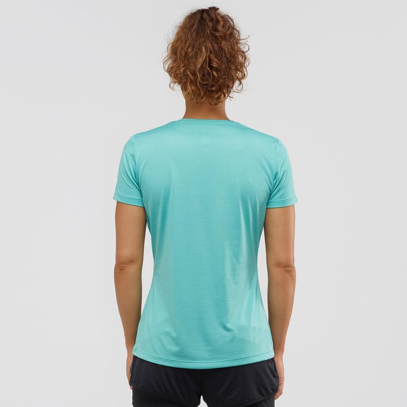 T Shirts Salomon Agile Femme Vert | 30415-OXHF