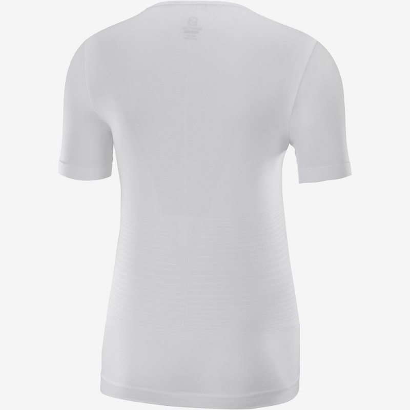 T Shirts Salomon Essential Move On Seamless Femme Blanche | 96572-ZJLH