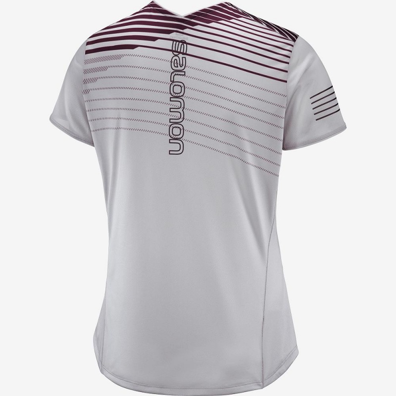 T Shirts Salomon Sense Femme Gray | 31264-WJTV