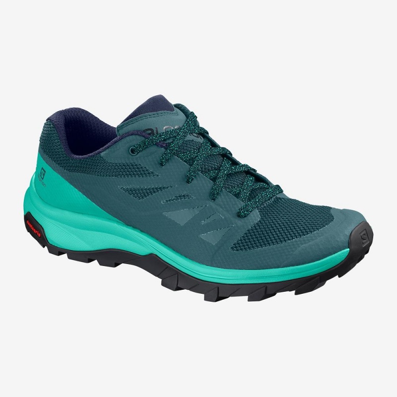 Trekking Salomon Outline Femme Vert | 09237-RJCM