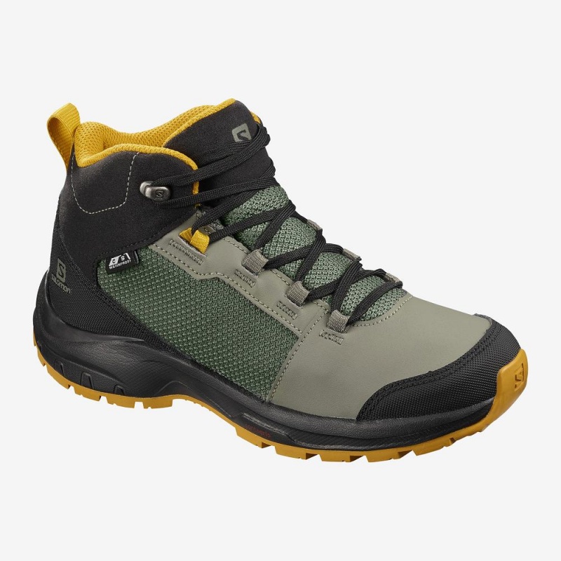 Trekking Salomon Outward Climasalomon Imperméables Enfant Vert | 53690-SCWV