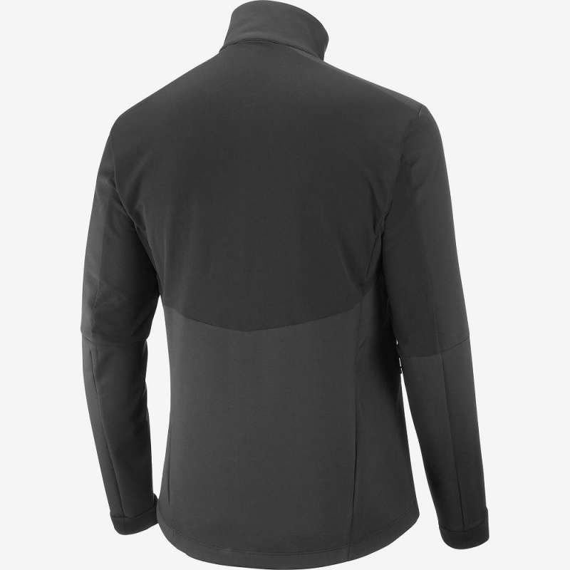 Veste De Course Salomon Agile Softshell Homme Noir | 82691-FPIQ