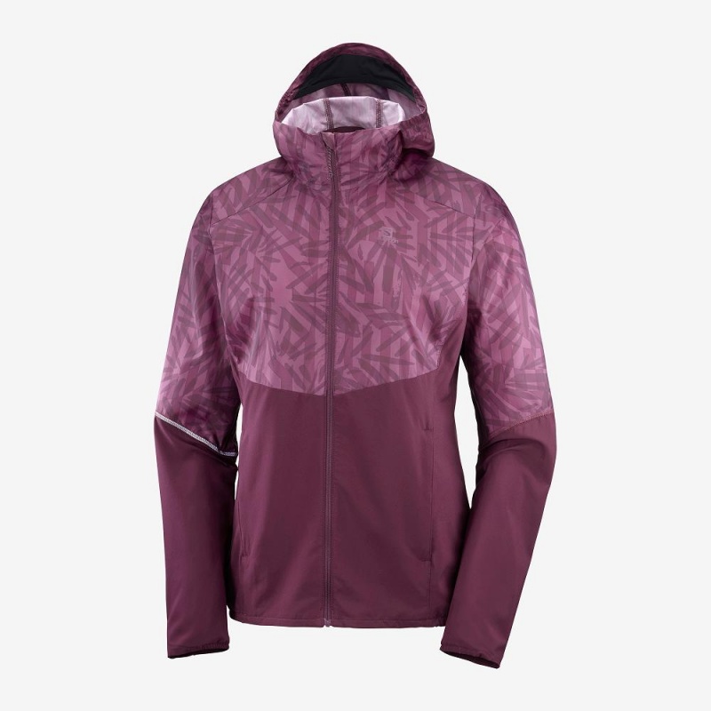 Veste De Course Salomon Agile Vent Femme Violette | 25190-OXVY