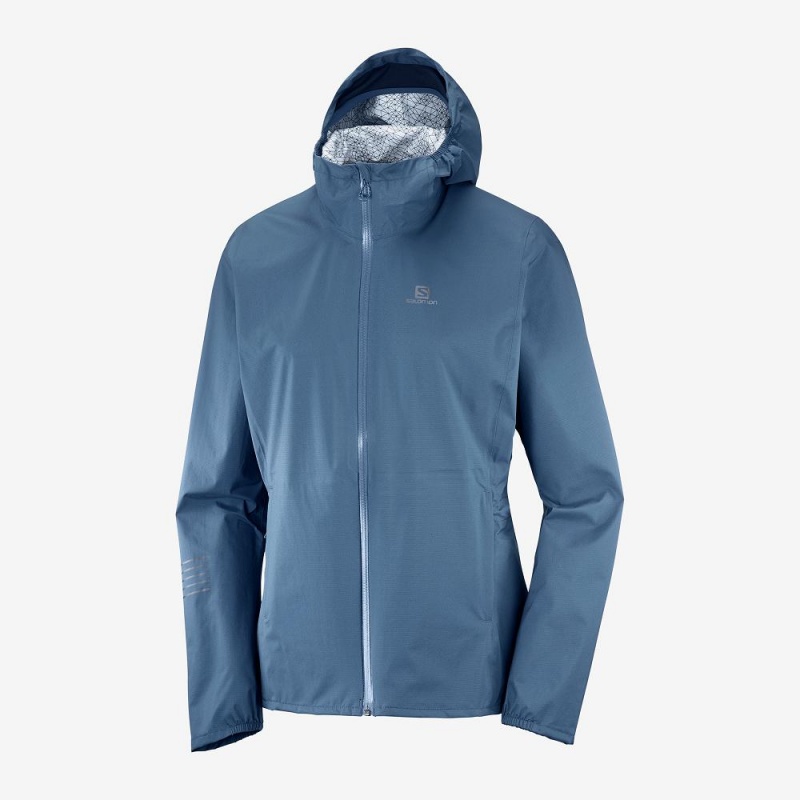 Veste De Course Salomon Bonatti Imperméables Femme Bleu Marine | 02865-ZAMG