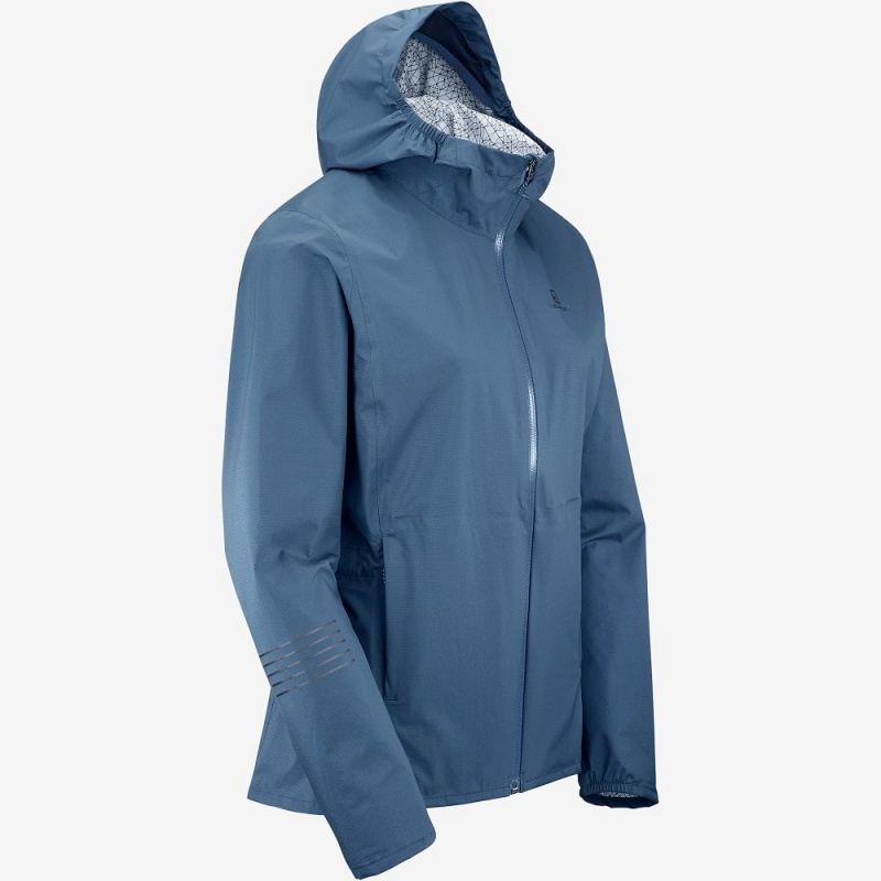 Veste De Course Salomon Bonatti Imperméables Femme Bleu Marine | 02865-ZAMG