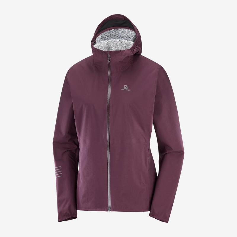 Veste De Course Salomon Bonatti Imperméables Femme Violette | 65819-JXKY