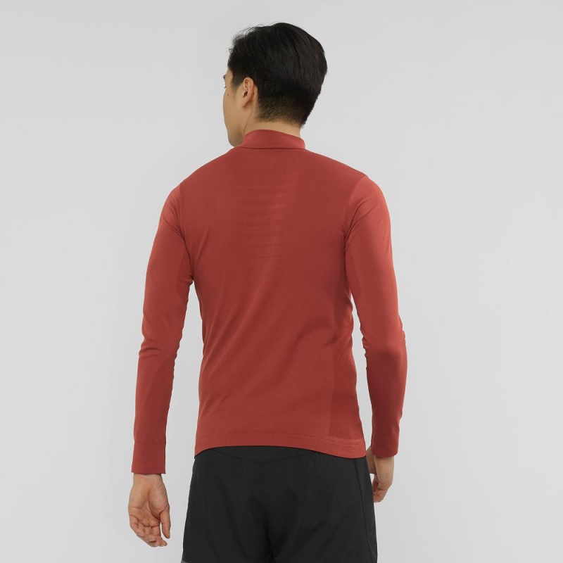 Veste De Course Salomon Essential Seamless Homme Rouge | 65317-WQGR