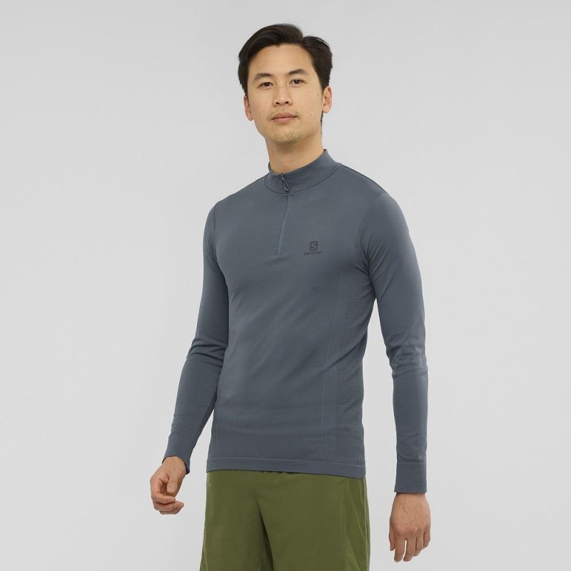 Veste De Course Salomon Essential Seamless Homme Gray | 79150-LIXF