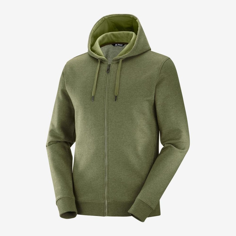 Veste De Course Salomon Shift Full Zip Hoodie M Homme Vert | 41083-MCUB