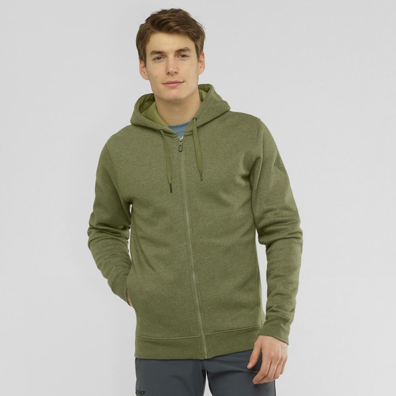 Veste De Course Salomon Shift Full Zip Hoodie M Homme Vert | 41083-MCUB