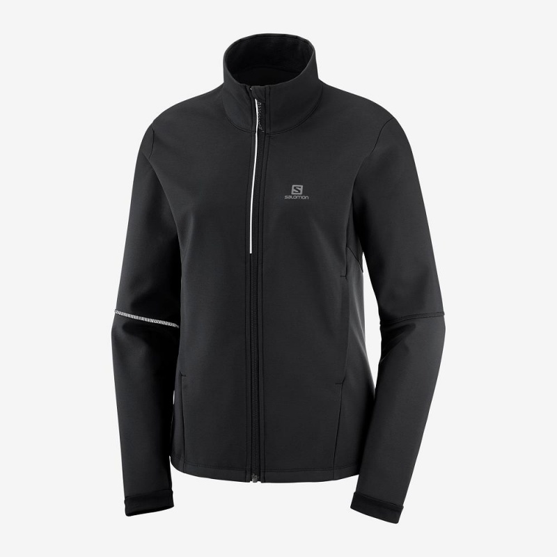 Veste Salomon Agile Softshell Femme Noir | 49608-VQKP