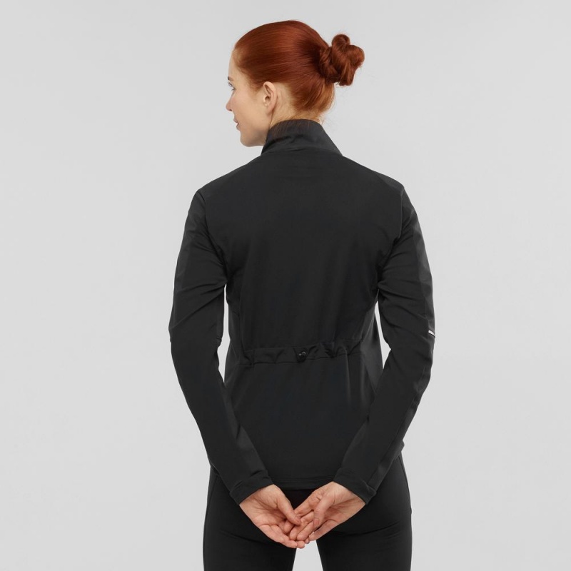 Veste Salomon Agile Softshell Femme Noir | 49608-VQKP