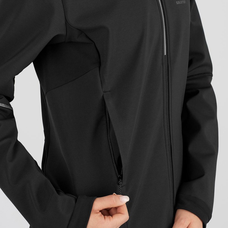 Veste Salomon Agile Softshell Femme Noir | 49608-VQKP