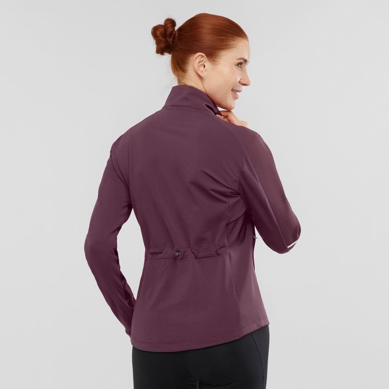 Veste Salomon Agile Softshell Femme Violette | 65082-SGAN