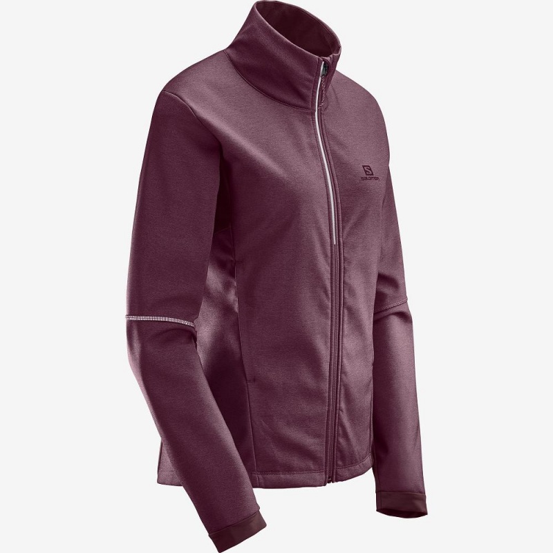 Veste Salomon Agile Softshell Femme Violette | 65082-SGAN