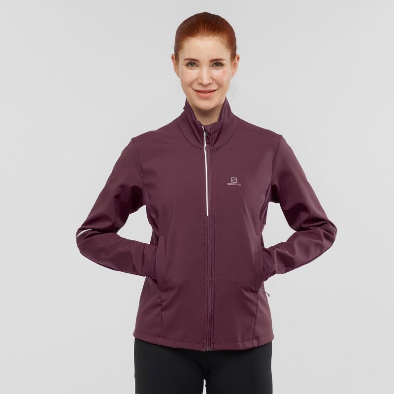 Veste Salomon Agile Softshell Femme Violette | 65082-SGAN