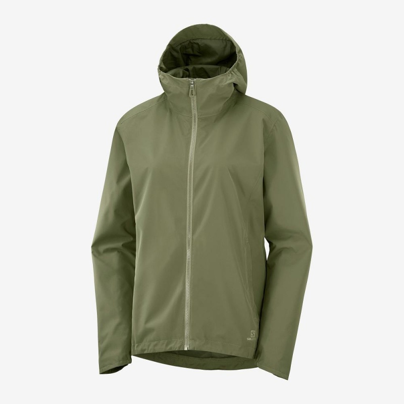 Veste Salomon Essential Imperméables 2L Femme Vert | 29753-QABK