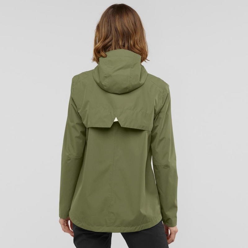 Veste Salomon Essential Imperméables 2L Femme Vert | 29753-QABK