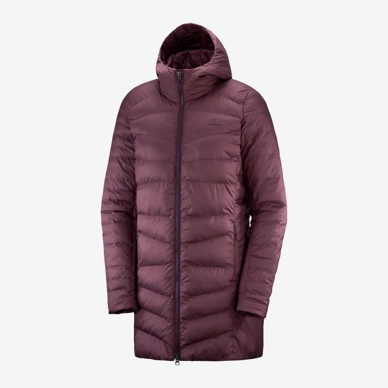 Veste Salomon Essential Xwarm Long Femme Violette | 72390-HIAP