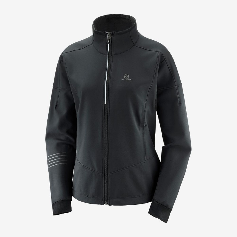 Veste Salomon Lightning Warm Sshell Jkt W Femme Noir | 05847-GFKR