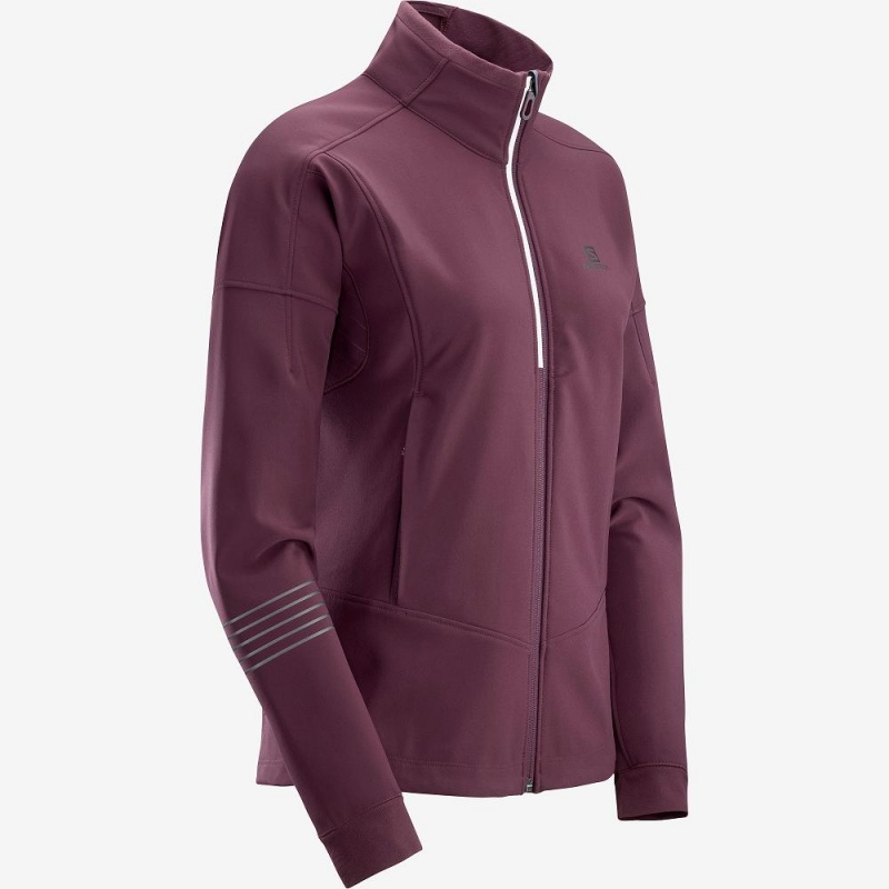 Veste Salomon Lightning Warm Sshell Jkt W Femme Violette | 60358-JPKD