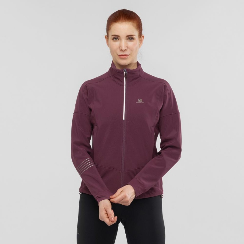 Veste Salomon Lightning Warm Sshell Jkt W Femme Violette | 60358-JPKD