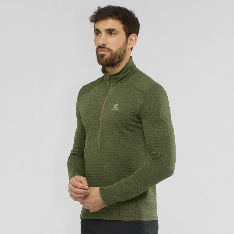 Veste Salomon Outline Homme Vert | 51794-YQXC