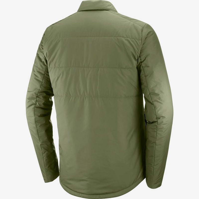 Veste Salomon Snowshelter Insulated Shirt M Homme Vert | 40396-SZRU