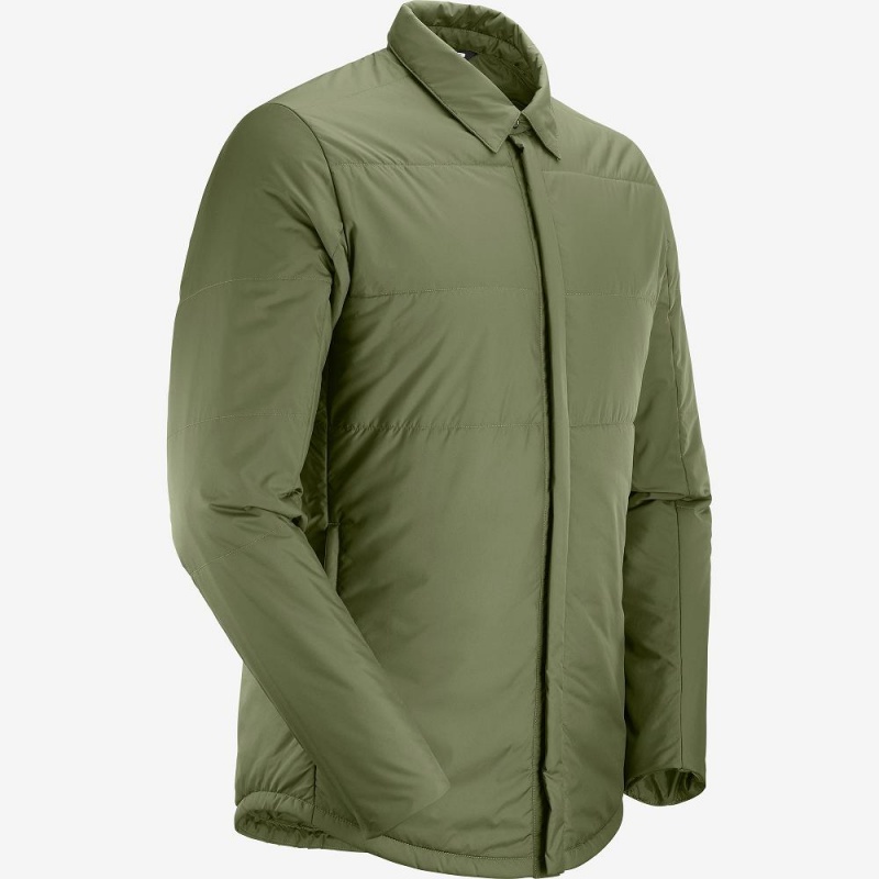 Veste Salomon Snowshelter Insulated Shirt M Homme Vert | 40396-SZRU