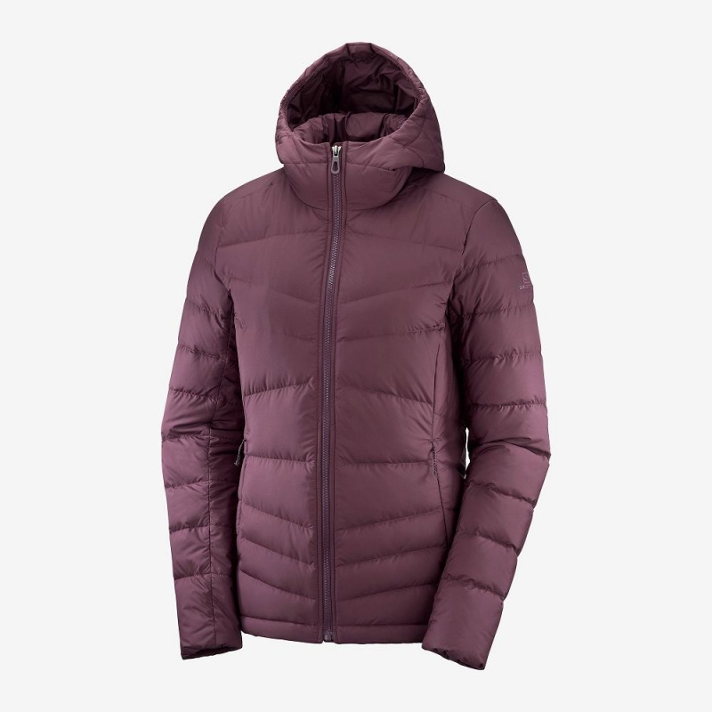 Veste Salomon Transition Down Hoodie W Femme Violette | 60783-HTZI