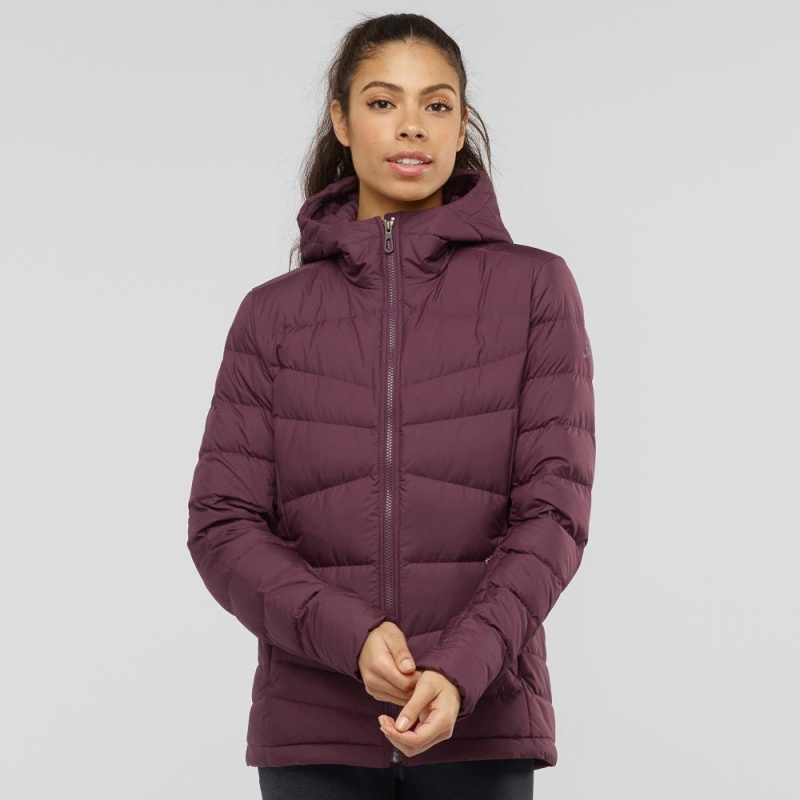 Veste Salomon Transition Down Hoodie W Femme Violette | 60783-HTZI