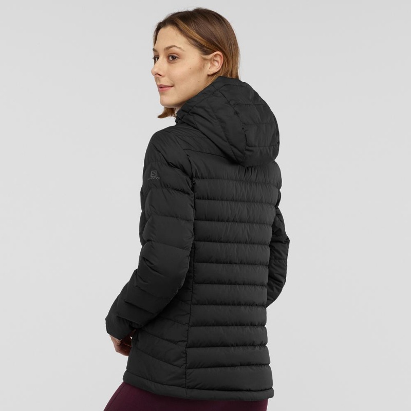 Veste Salomon Transition Down Hoodie W Femme Noir | 80927-JQDM