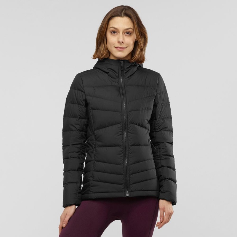 Veste Salomon Transition Down Hoodie W Femme Noir | 80927-JQDM