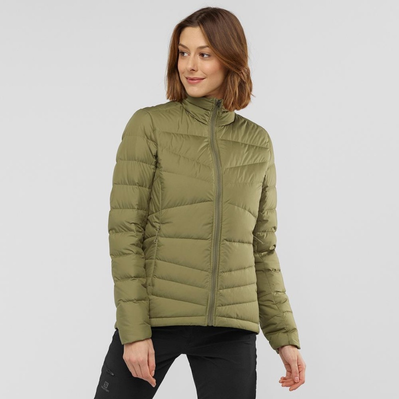 Veste Salomon Transition Down Jacket W Femme Vert | 86430-GZWL