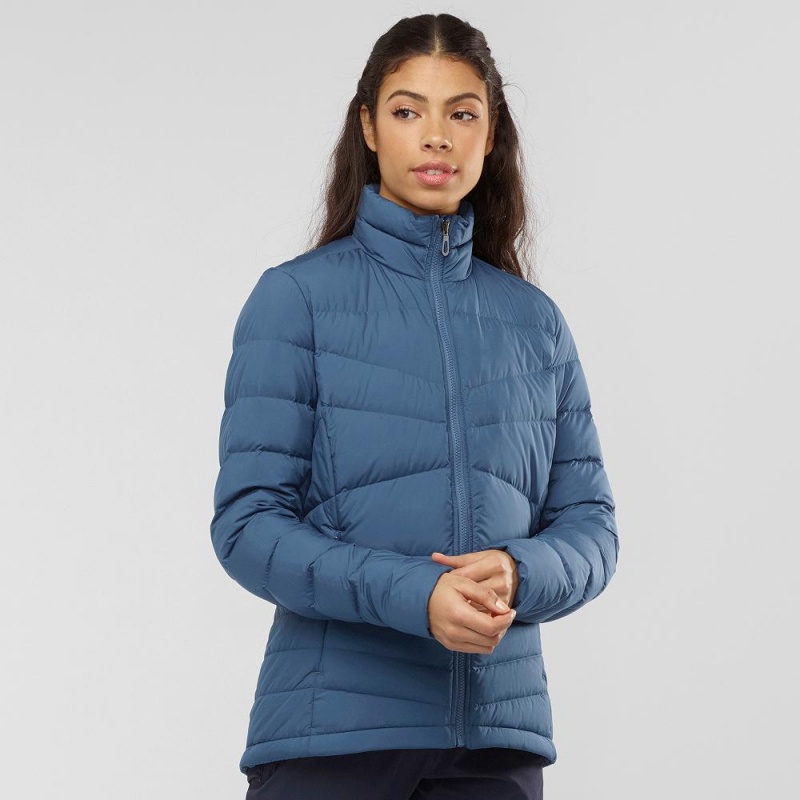 Veste Salomon Transition Down Jacket W Femme Bleu Marine | 10429-IZDO