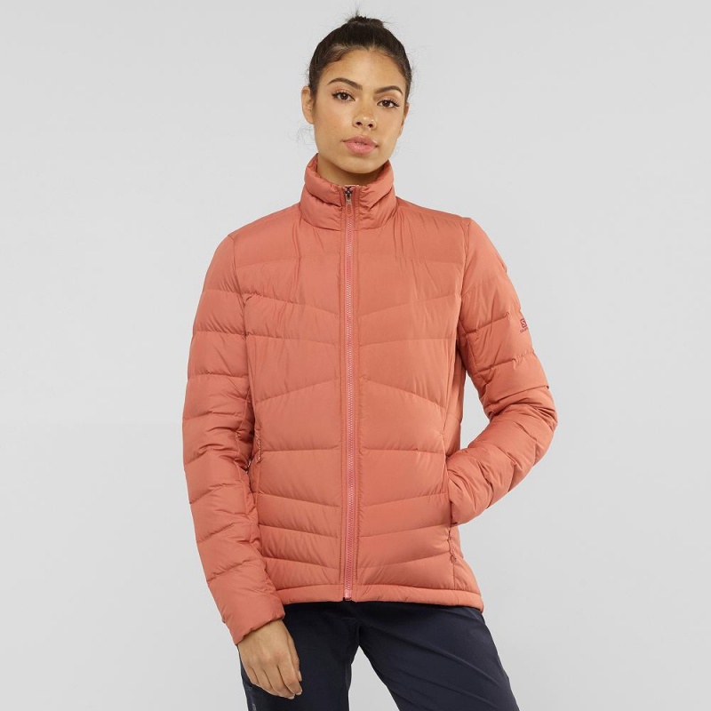 Veste Salomon Transition Down Jacket W Femme Orange | 84527-PKOZ