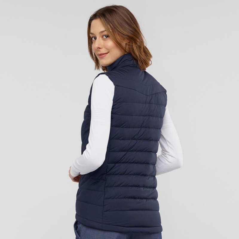 Veste Salomon Transition Down Vest W Femme Bleu Marine | 69184-DNBJ