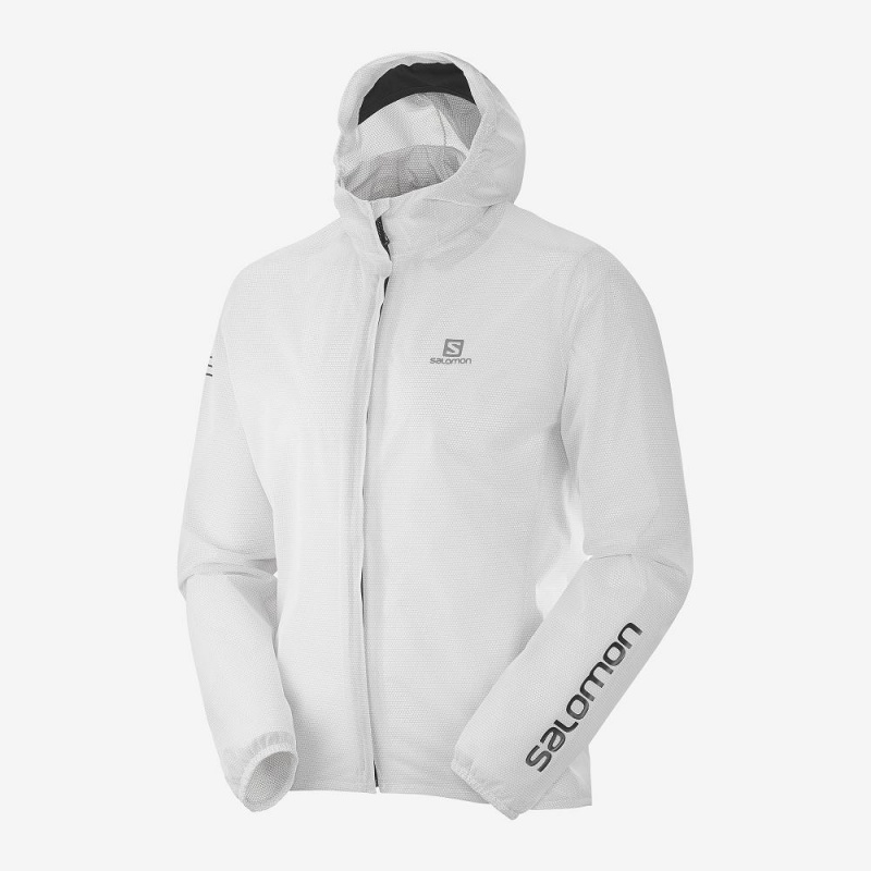 Vestes De Pluie Salomon Bonatti Race Imperméables Homme Blanche | 13209-UTGW