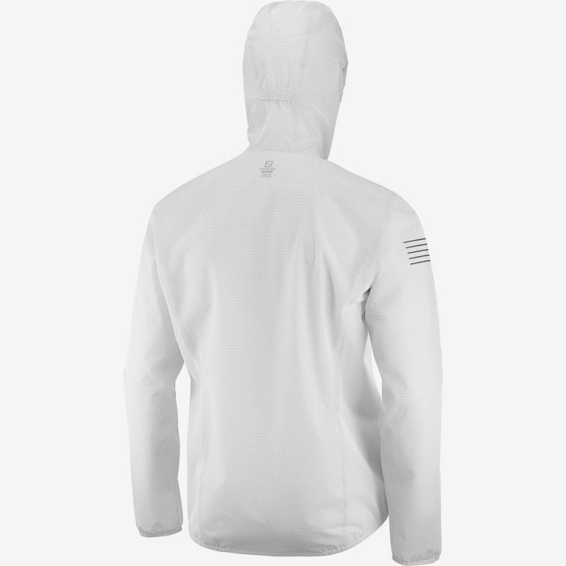 Vestes De Pluie Salomon Bonatti Race Imperméables Homme Blanche | 13209-UTGW