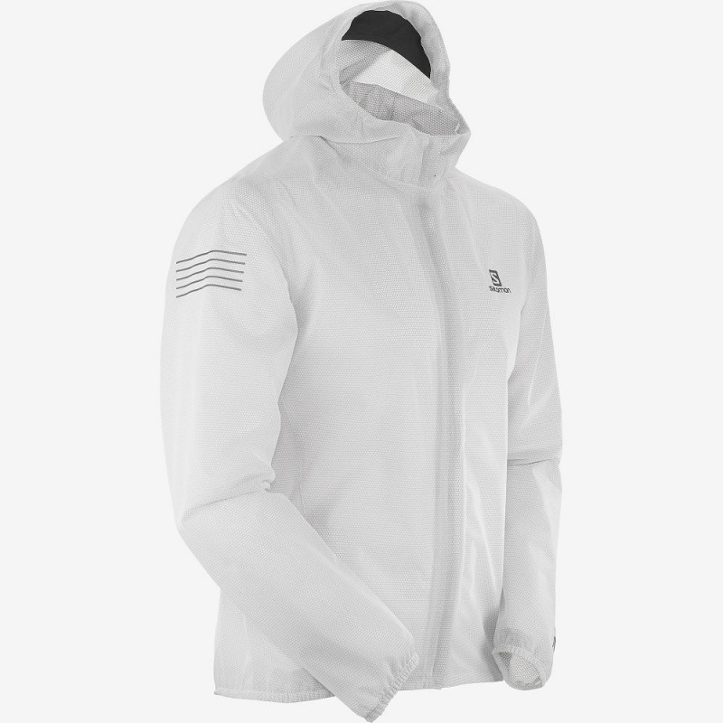 Vestes De Pluie Salomon Bonatti Race Imperméables Homme Blanche | 13209-UTGW