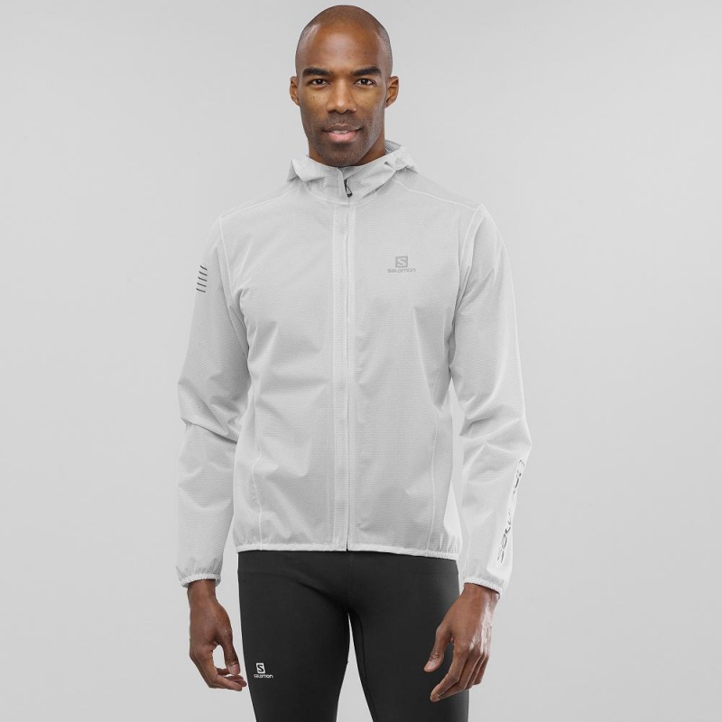 Vestes De Pluie Salomon Bonatti Race Imperméables Homme Blanche | 13209-UTGW