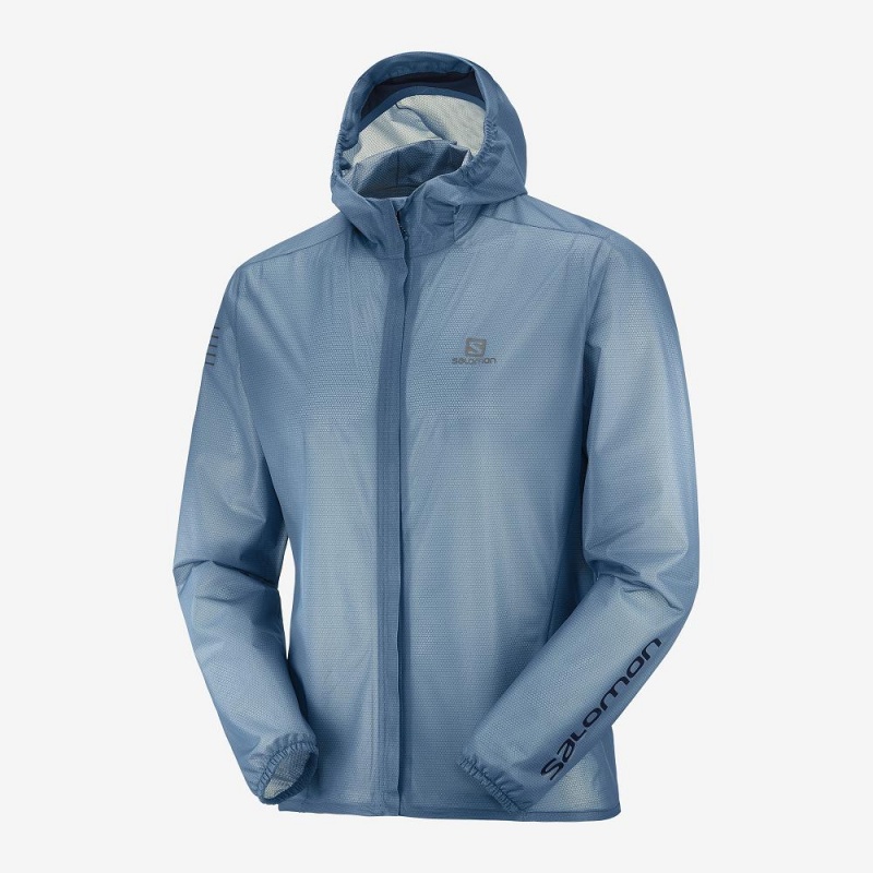 Vestes De Pluie Salomon Bonatti Race Imperméables Homme Bleu Marine | 49865-EYWS