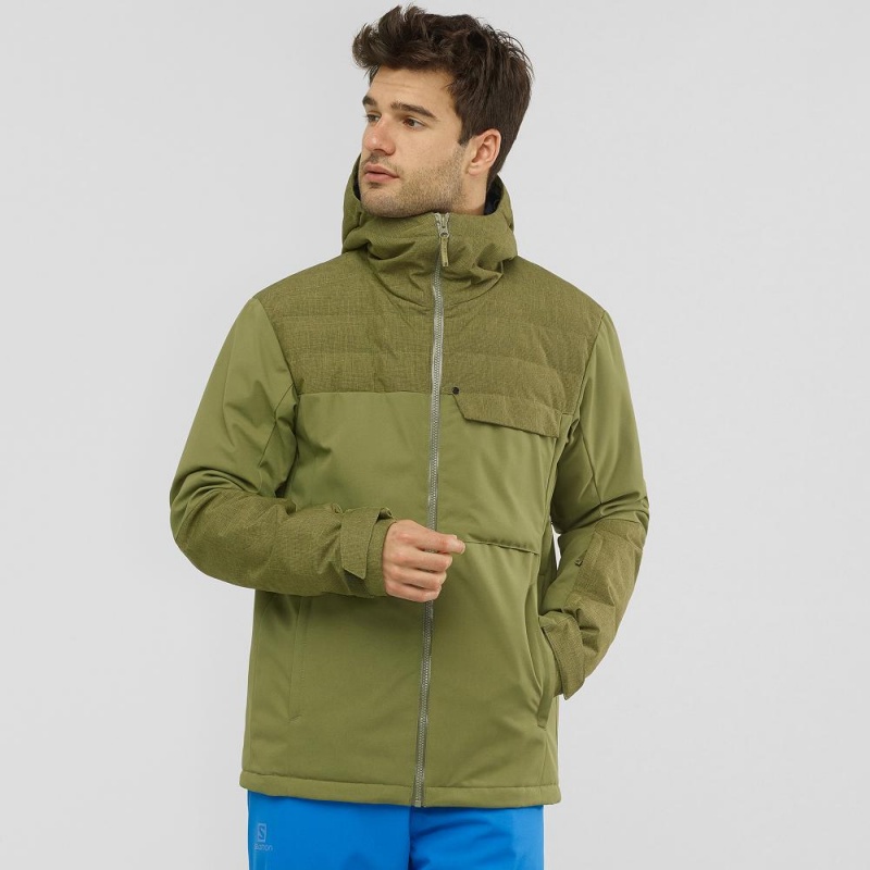 Vestes De Ski Salomon Deepsteep Jacket M Homme Vert | 93048-DJUY