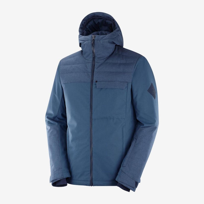 Vestes De Ski Salomon Deepsteep Jacket M Homme Bleu Marine | 30754-XAEV