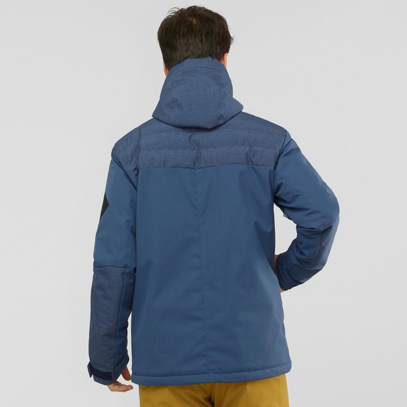 Vestes De Ski Salomon Deepsteep Jacket M Homme Bleu Marine | 30754-XAEV