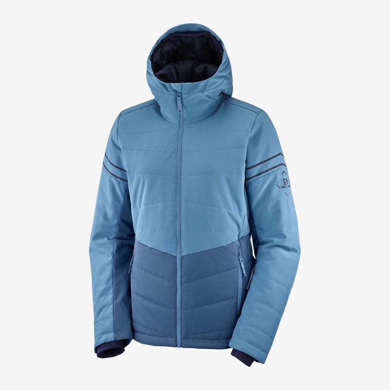 Vestes De Ski Salomon Edge Femme Bleu Marine | 81620-BICY